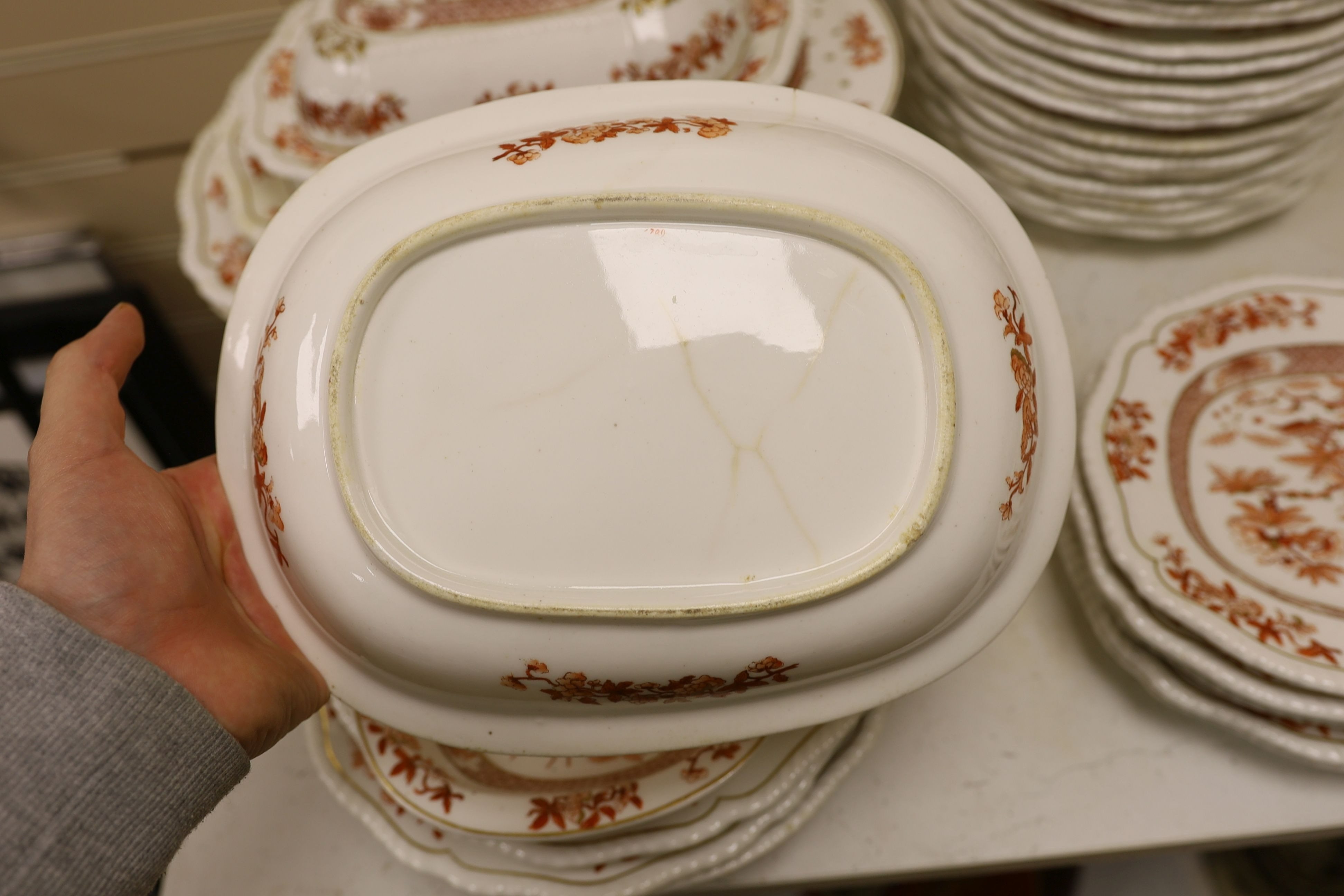 An extensive English porcelain Japan pattern dinner service, c.1830